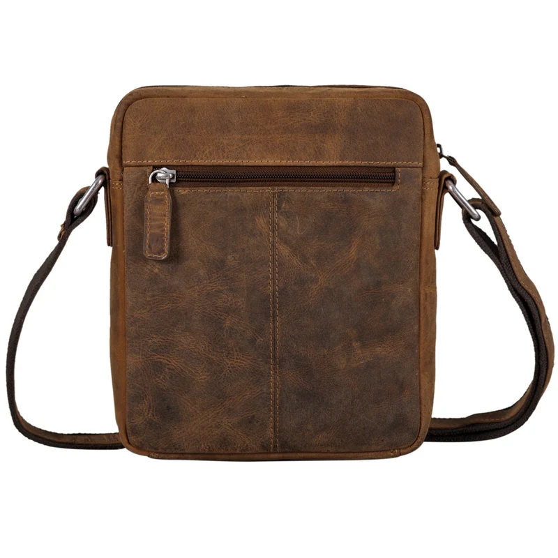 "Vittorio" Moderne Vintage Herrentasche zum Umhängen klein Echtleder