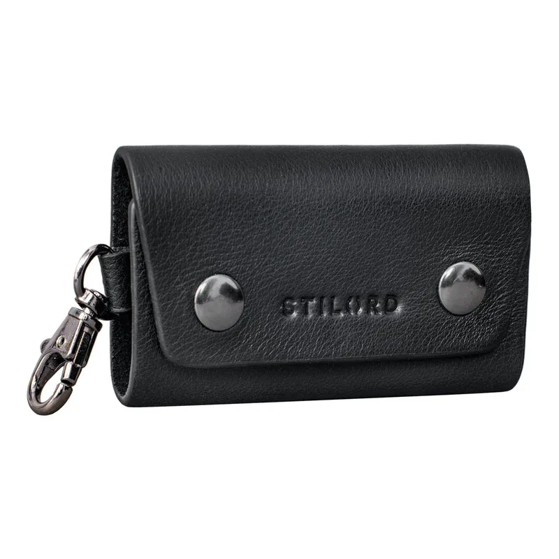"Atticus" Echtleder Schlüsselmappe mit Karabiner
