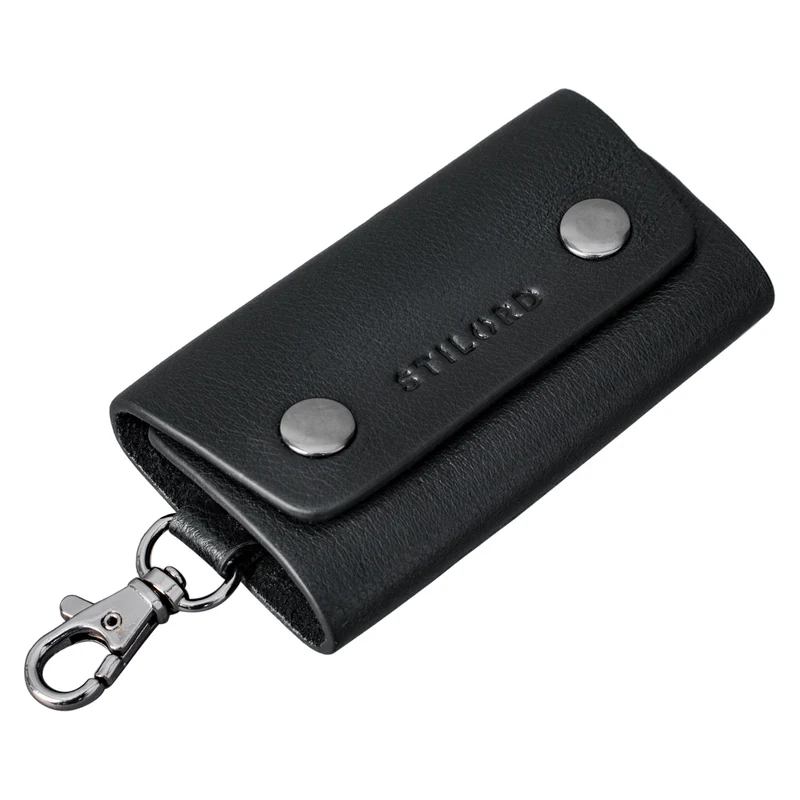 "Atticus" Echtleder Schlüsselmappe mit Karabiner