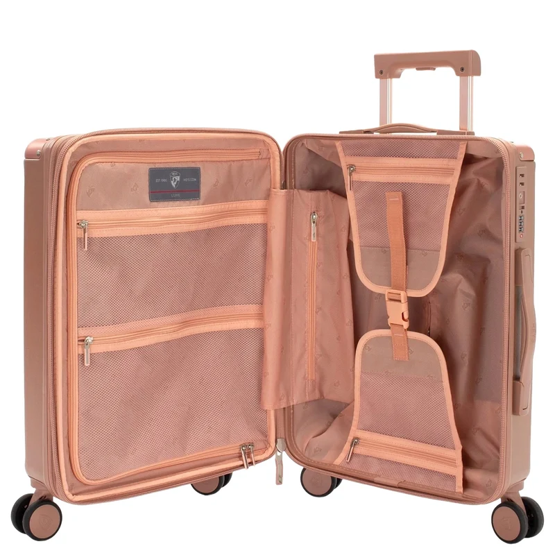 Heys Luxe - 4-Rollen-Kabinentrolley S 53 cm erw. (rose gold)