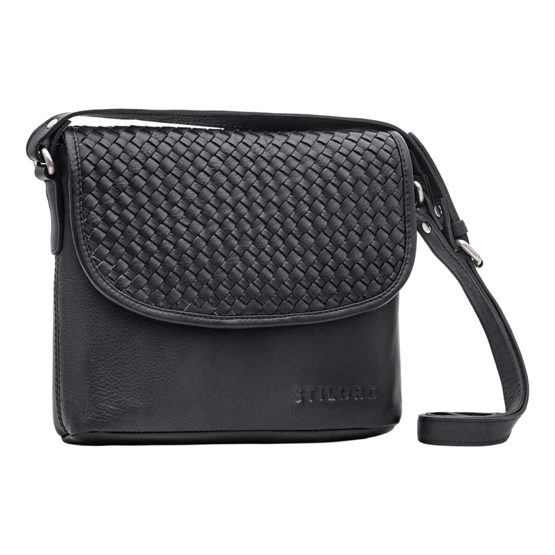 "Nika" Crossbody Bag Damen Leder geflochten