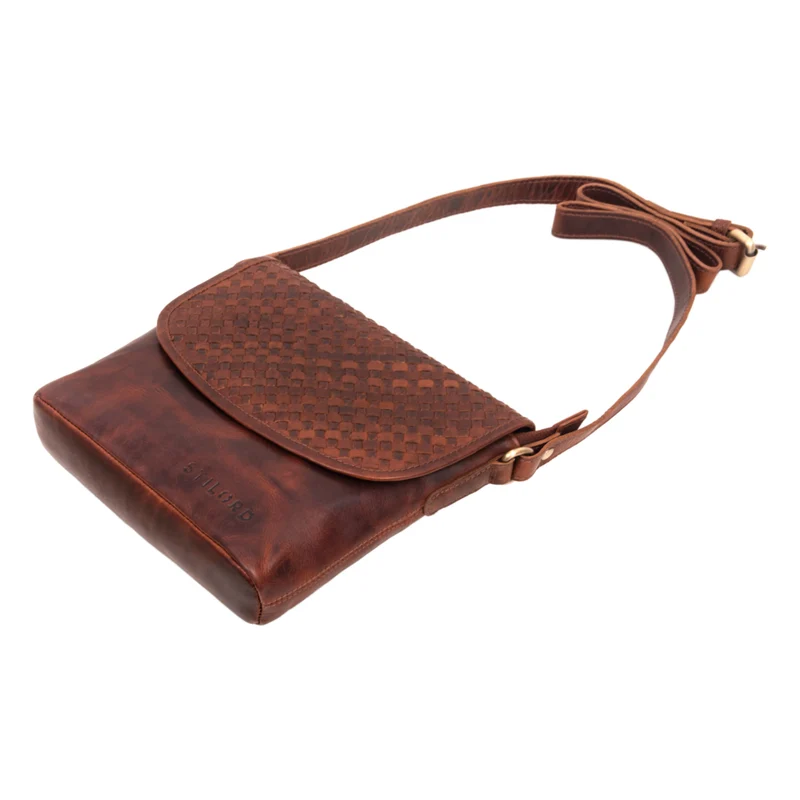 "Nika" Crossbody Bag Damen Leder geflochten
