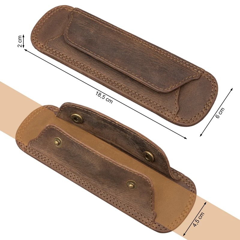 Schulterpolster Leder mit Druckknöpfen