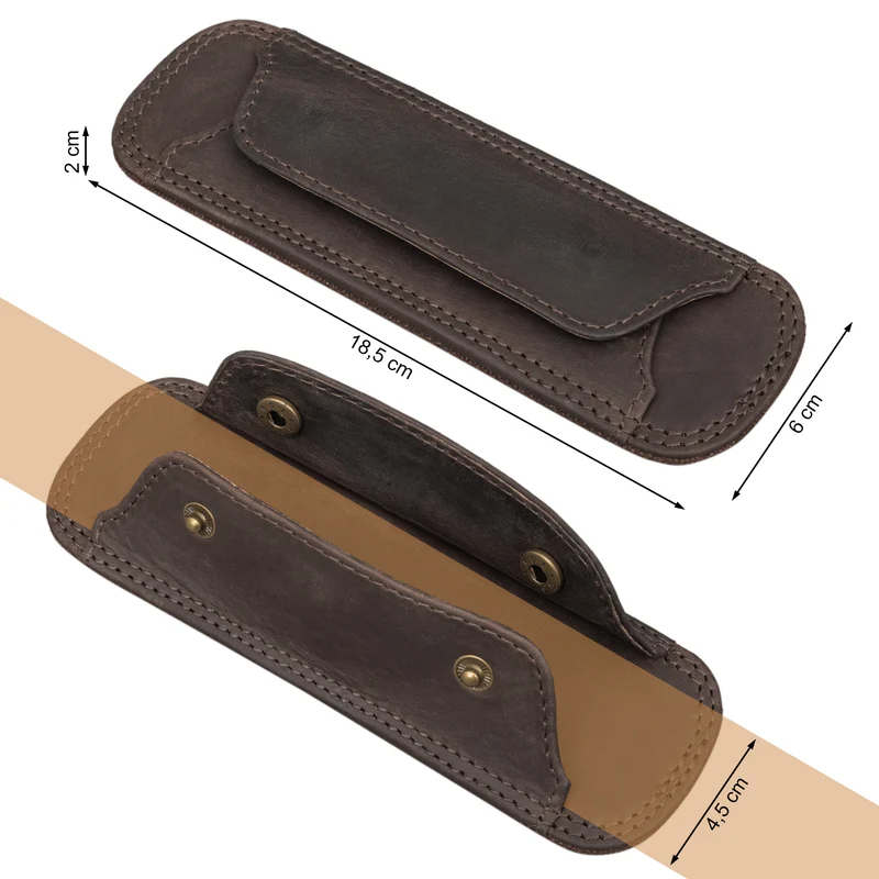 Schulterpolster Leder mit Druckknöpfen