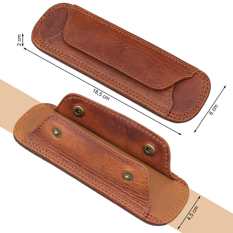 Schulterpolster Leder mit Druckknöpfen