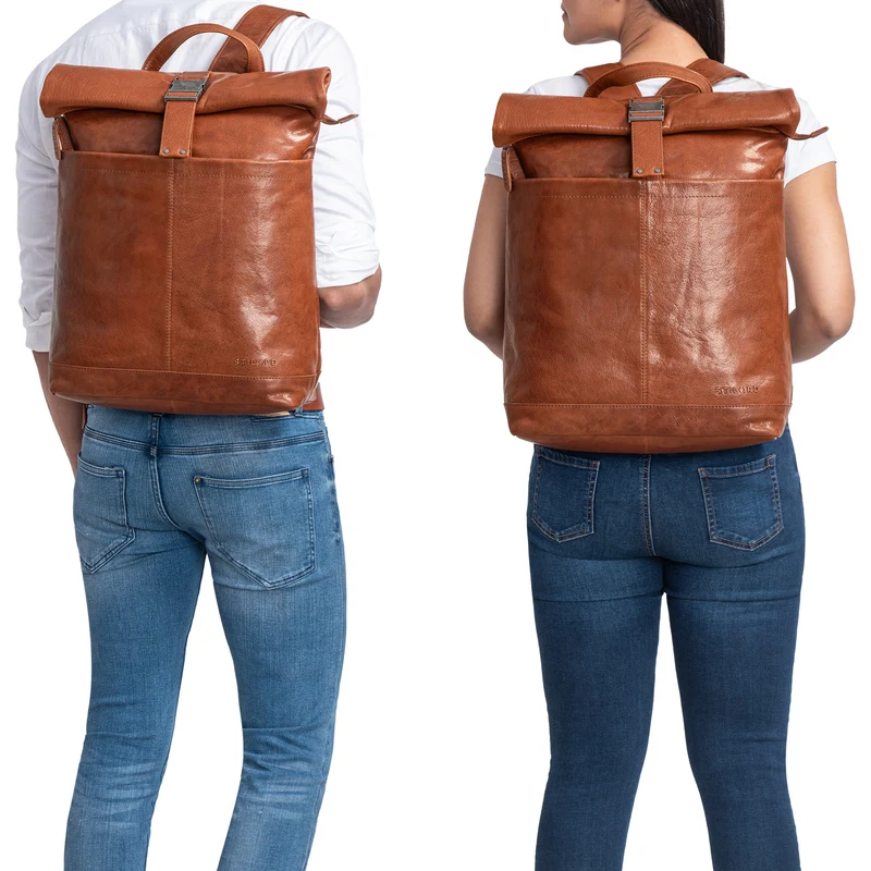 STILORD "Hudson" Rolltop Rucksack Leder