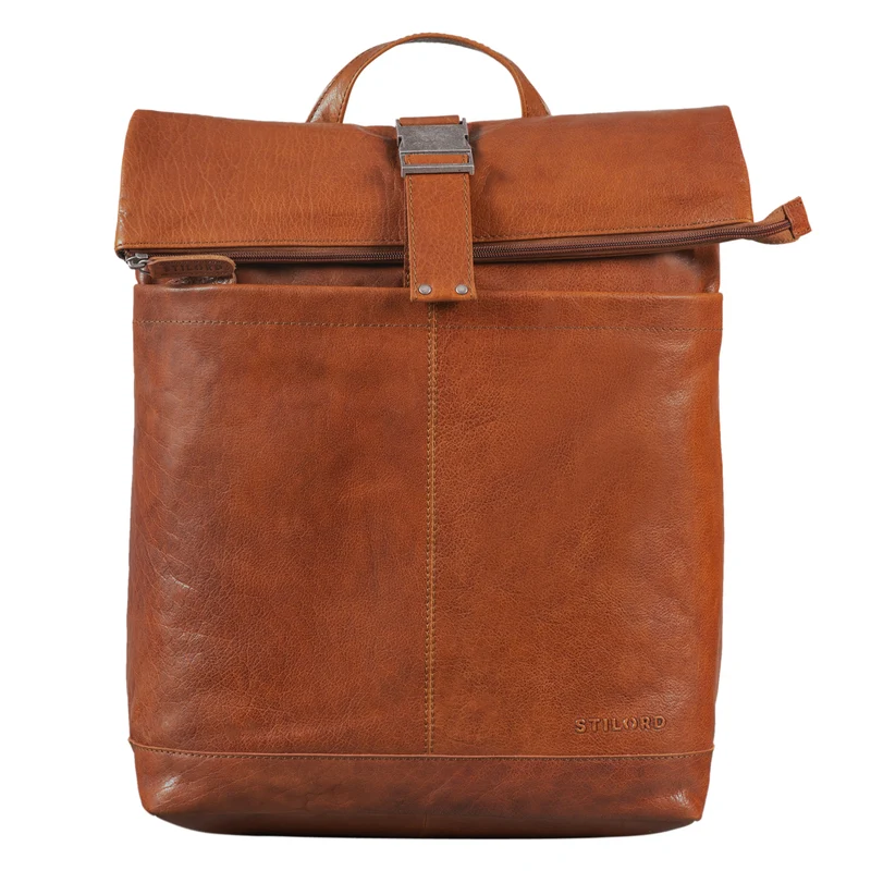STILORD "Hudson" Rolltop Rucksack Leder