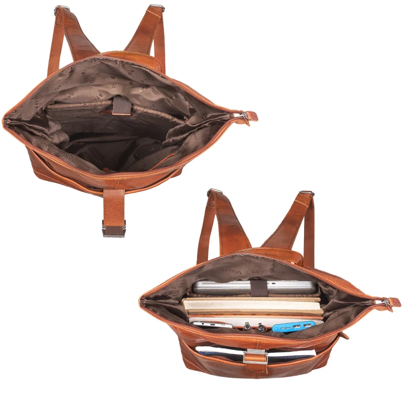 STILORD "Hudson" Rolltop Rucksack Leder
