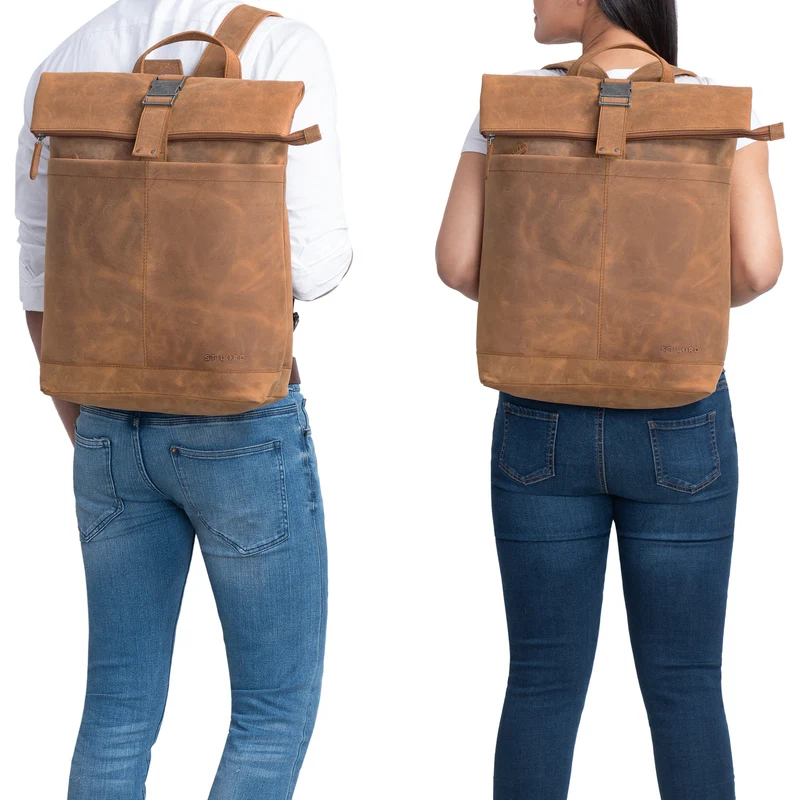 STILORD "Hudson" Rolltop Rucksack Leder