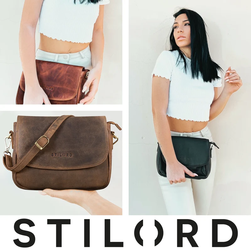 "Aisha" Vintage Handtasche Damen Leder