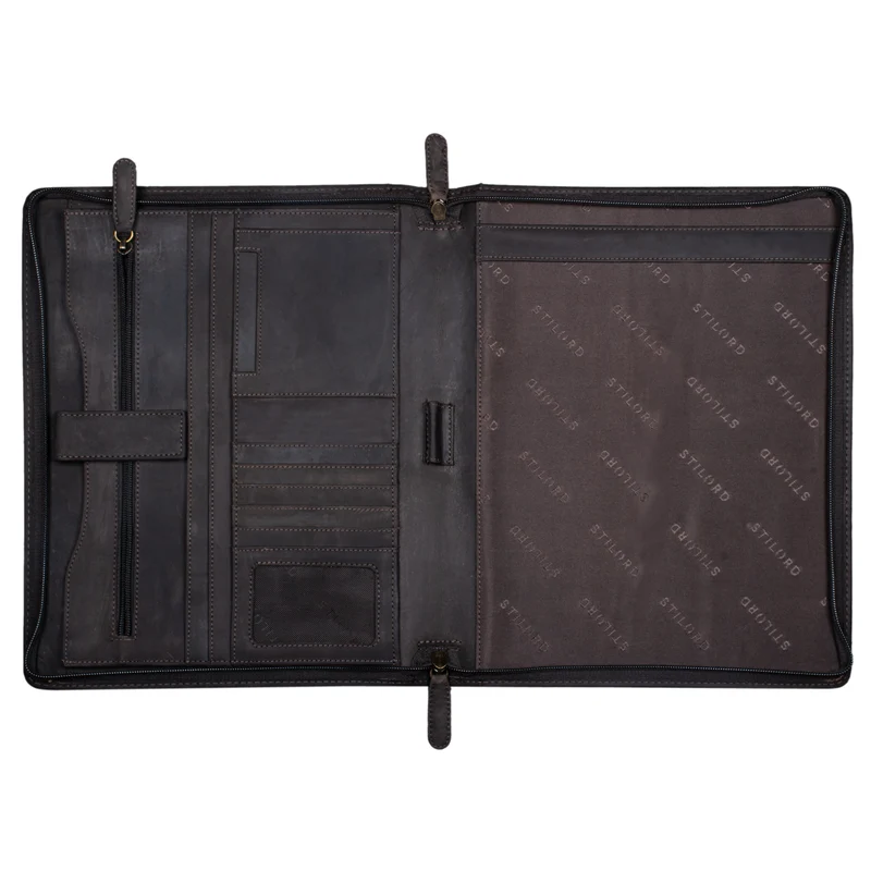 B-WARE "Scott" Vintage Dokumentenmappe Echtes Leder
