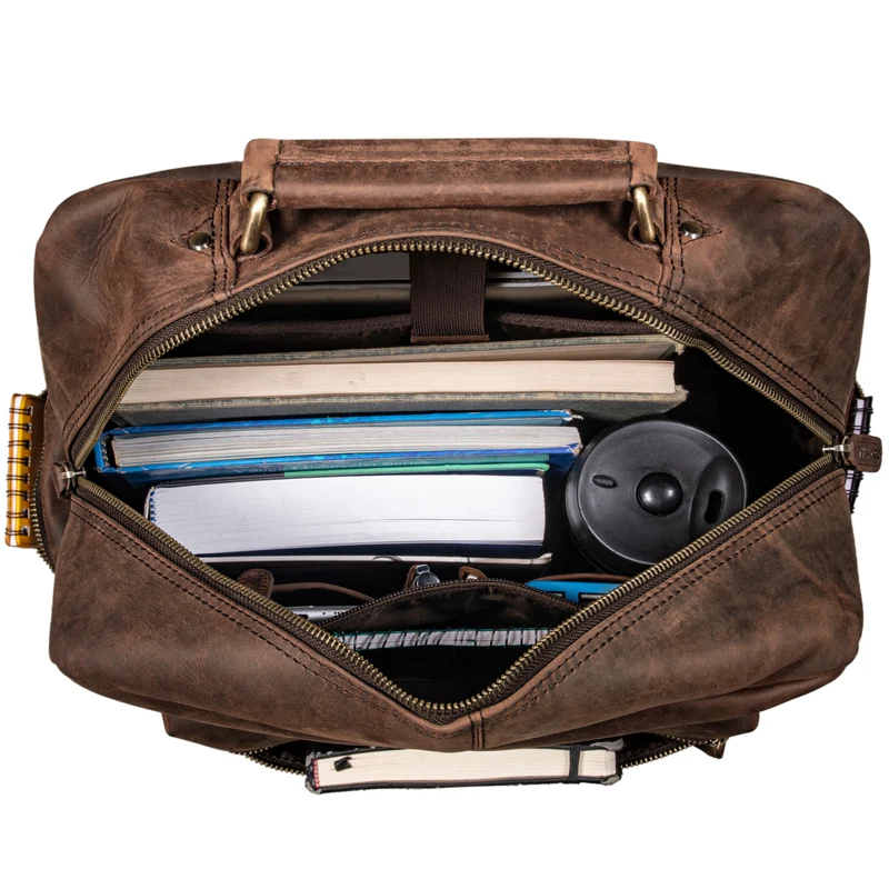 "Isa" Business-Rucksack Herren Leder Laptop-Rucksack Damen 19 Zoll