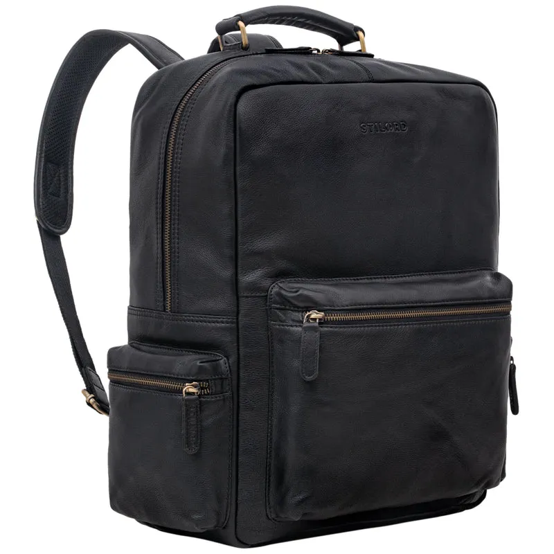 "Isa" Business-Rucksack Herren Leder Laptop-Rucksack Damen 19 Zoll