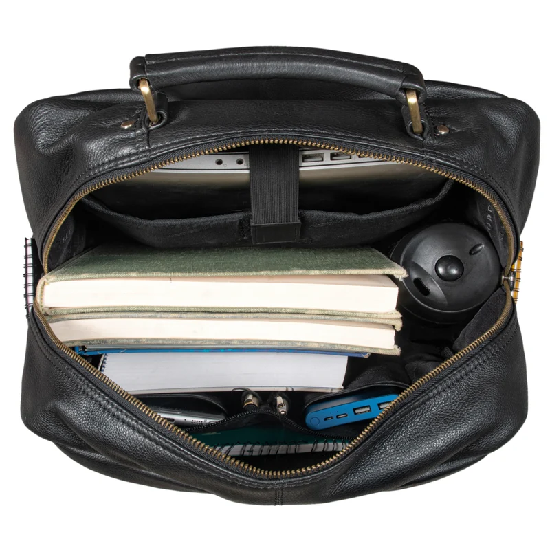 "Isa" Business-Rucksack Herren Leder Laptop-Rucksack Damen 19 Zoll