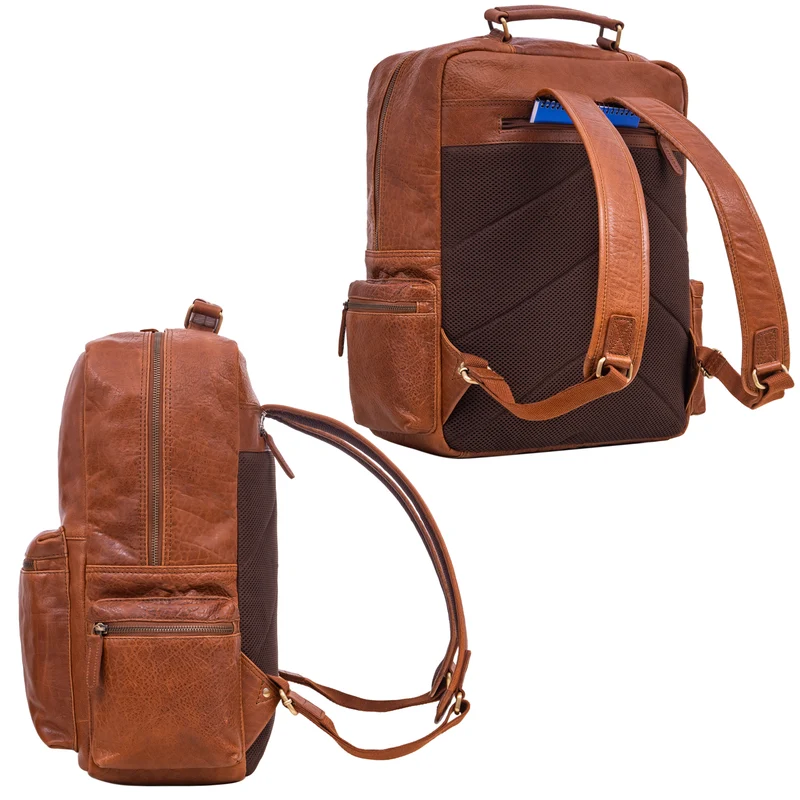 "Isa" Business-Rucksack Herren Leder Laptop-Rucksack Damen 19 Zoll