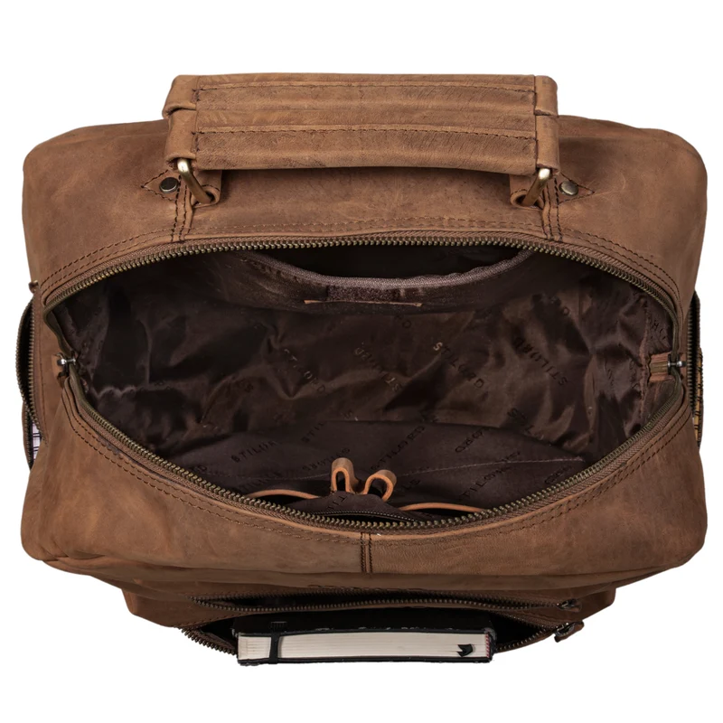 "Isa" Business-Rucksack Herren Leder Laptop-Rucksack Damen 19 Zoll