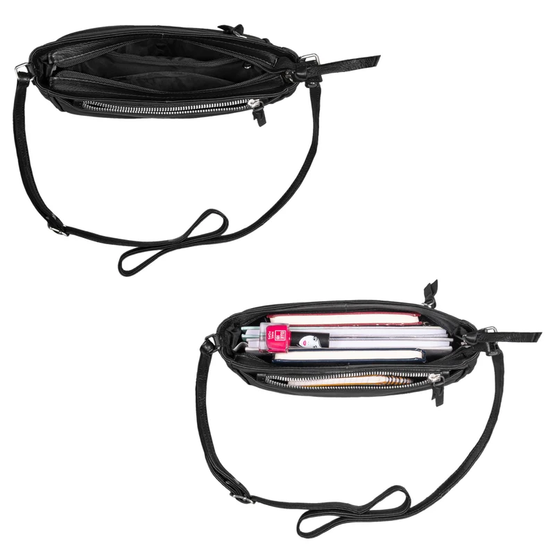 "Lilia" 2-in-1 Umhängetasche Damen Leder Kleine Handtasche elegant