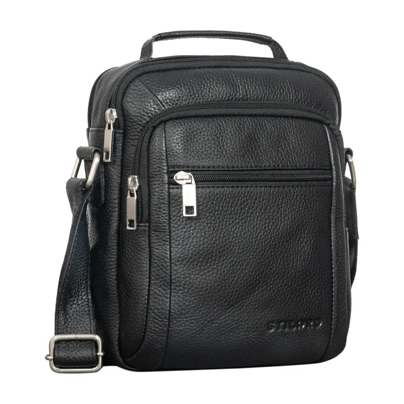 "Lucky" Umhängetasche Herren Klein Leder Handtasche