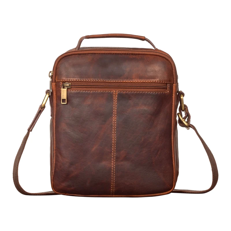 "Lucky" Umhängetasche Herren Klein Leder Handtasche
