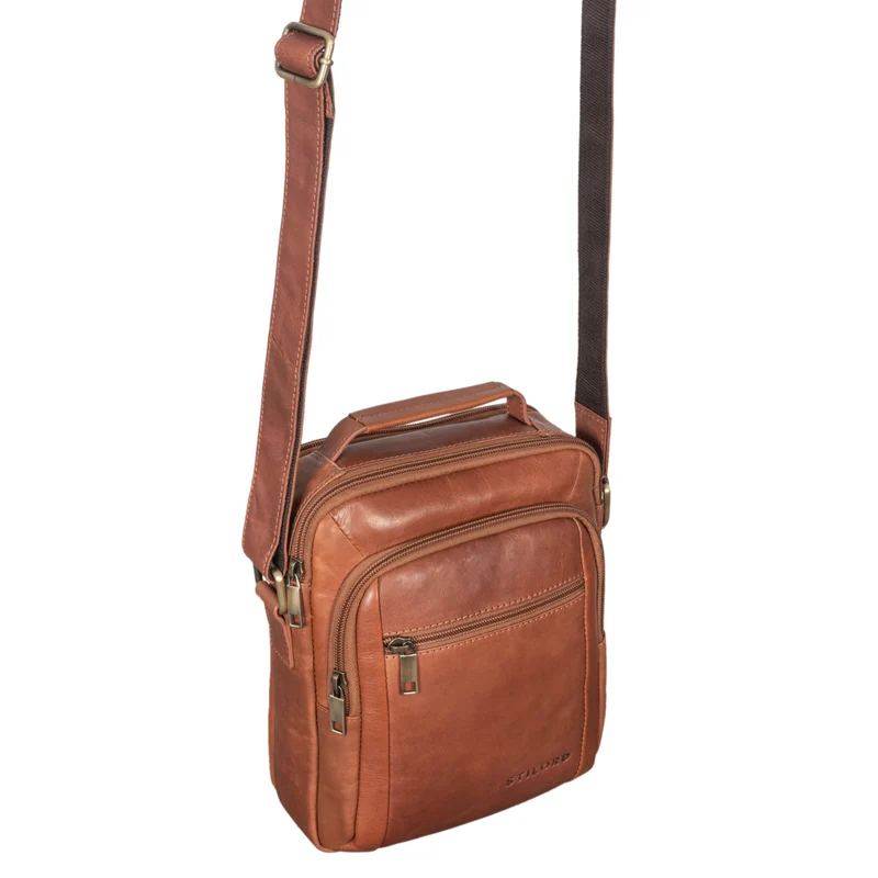 "Lucky" Umhängetasche Herren Klein Leder Handtasche