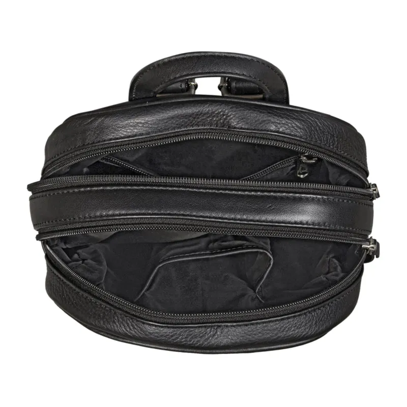 "Fabienne" Kleiner Vintage Damen Rucksack Echtleder mit vielen Fächern