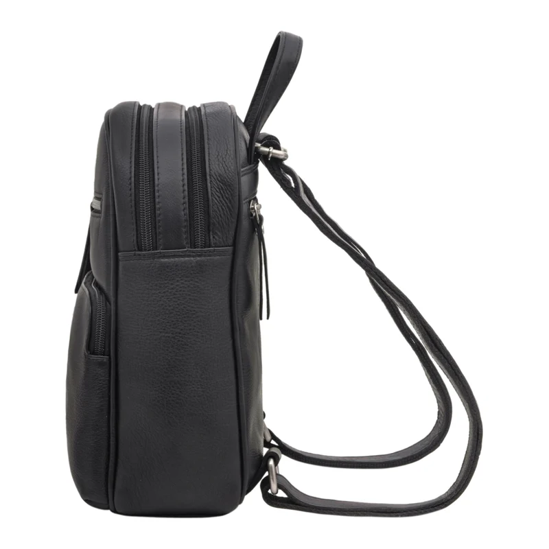 "Fabienne" Kleiner Vintage Damen Rucksack Echtleder mit vielen Fächern