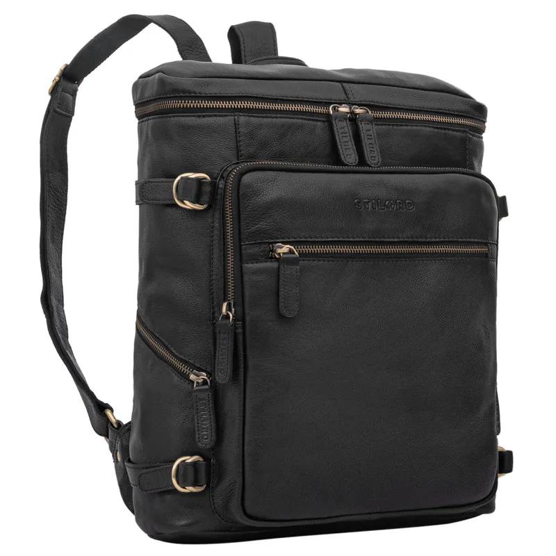 "Alvar" Businessrucksack Laptop-Fach 15.6 Zoll Herren Damen Echtleder