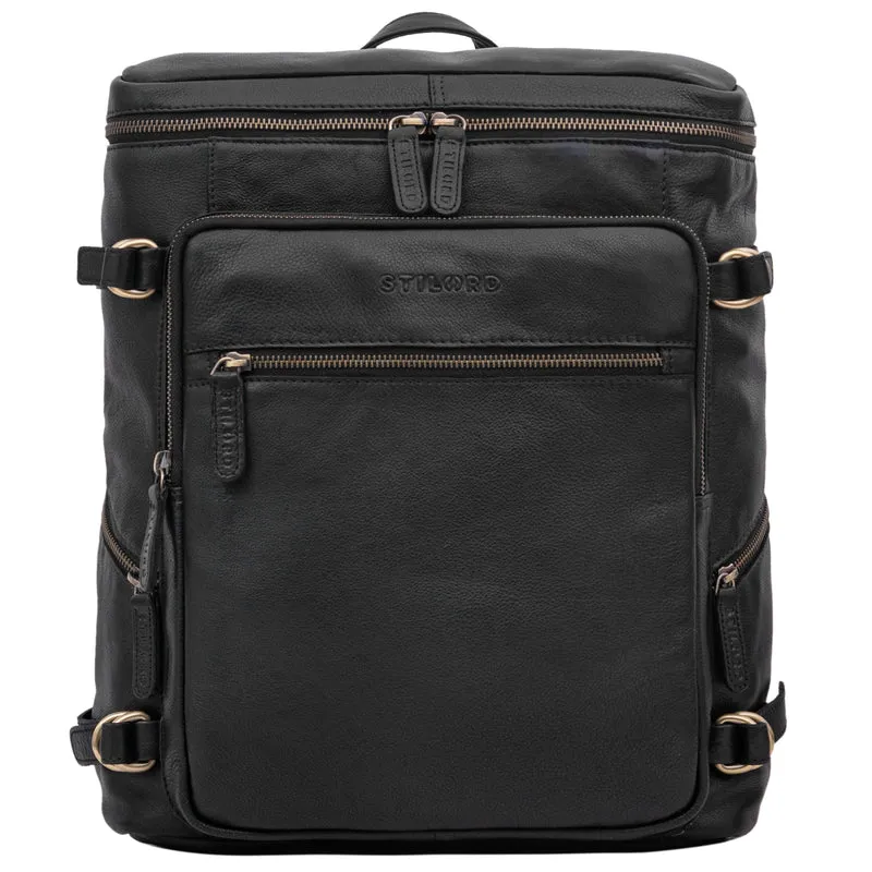 "Alvar" Businessrucksack Laptop-Fach 15.6 Zoll Herren Damen Echtleder