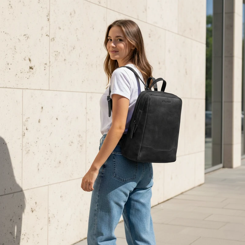 "Maxime" Kleiner Leder Daypack für Damen