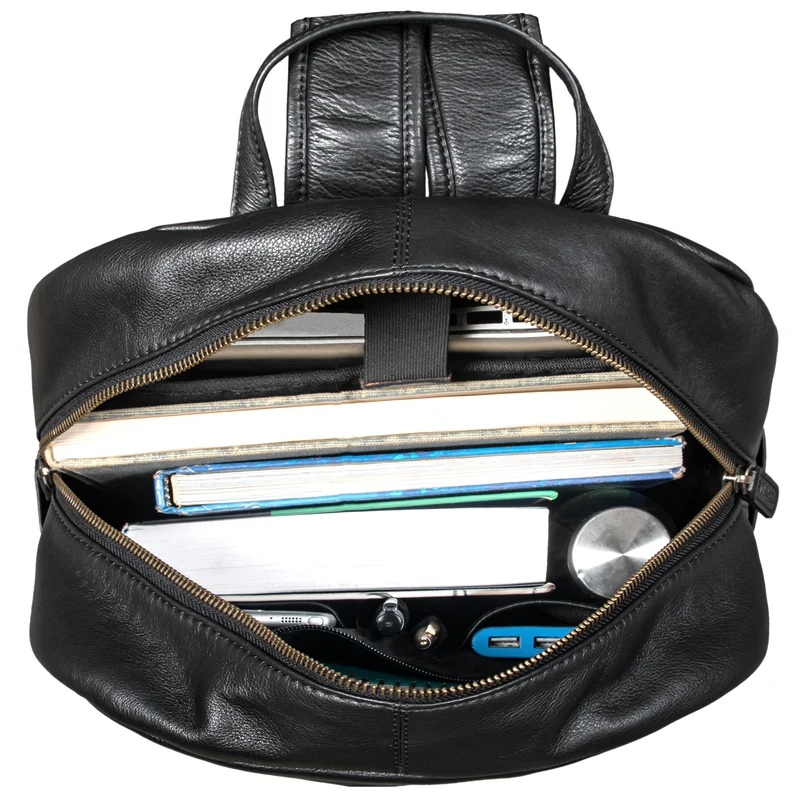 "Quincy" Lederrucksack mit Laptop-Fach 14 - 16 Zoll groß Leder Unisex