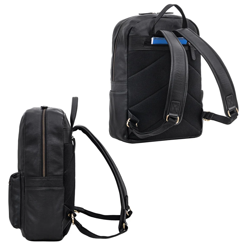 "Quincy" Lederrucksack mit Laptop-Fach 14 - 16 Zoll groß Leder Unisex