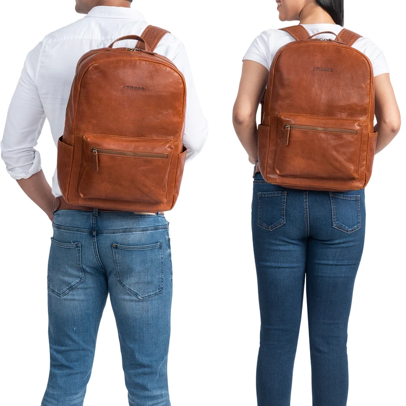 "Quincy" Lederrucksack mit Laptop-Fach 14 - 16 Zoll groß Leder Unisex