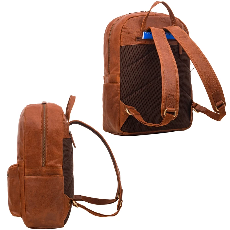"Quincy" Lederrucksack mit Laptop-Fach 14 - 16 Zoll groß Leder Unisex