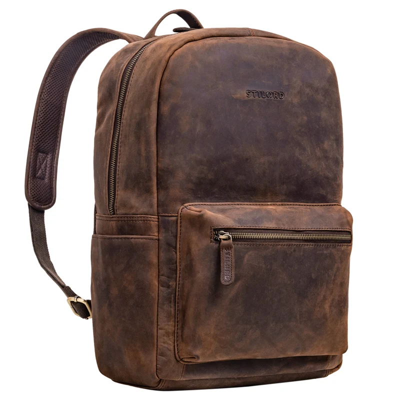 "Quincy" Lederrucksack mit Laptop-Fach 14 - 16 Zoll groß Leder Unisex