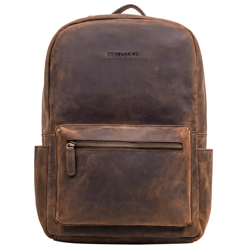 "Quincy" Lederrucksack mit Laptop-Fach 14 - 16 Zoll groß Leder Unisex