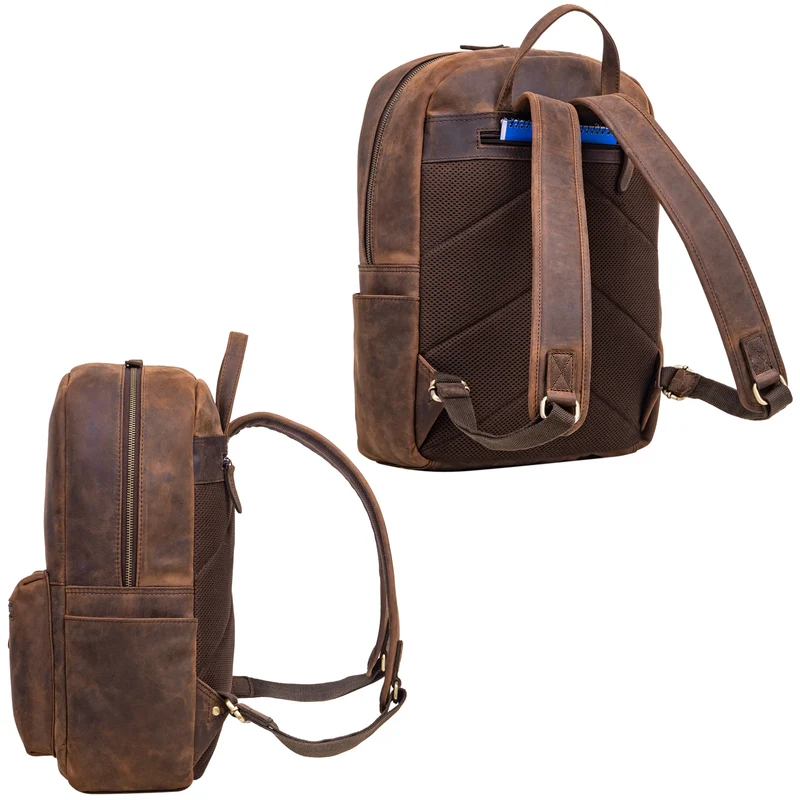 "Quincy" Lederrucksack mit Laptop-Fach 14 - 16 Zoll groß Leder Unisex