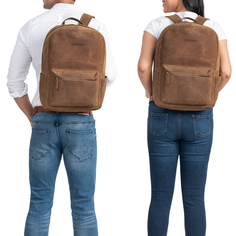 "Quincy" Lederrucksack mit Laptop-Fach 14 - 16 Zoll groß Leder Unisex