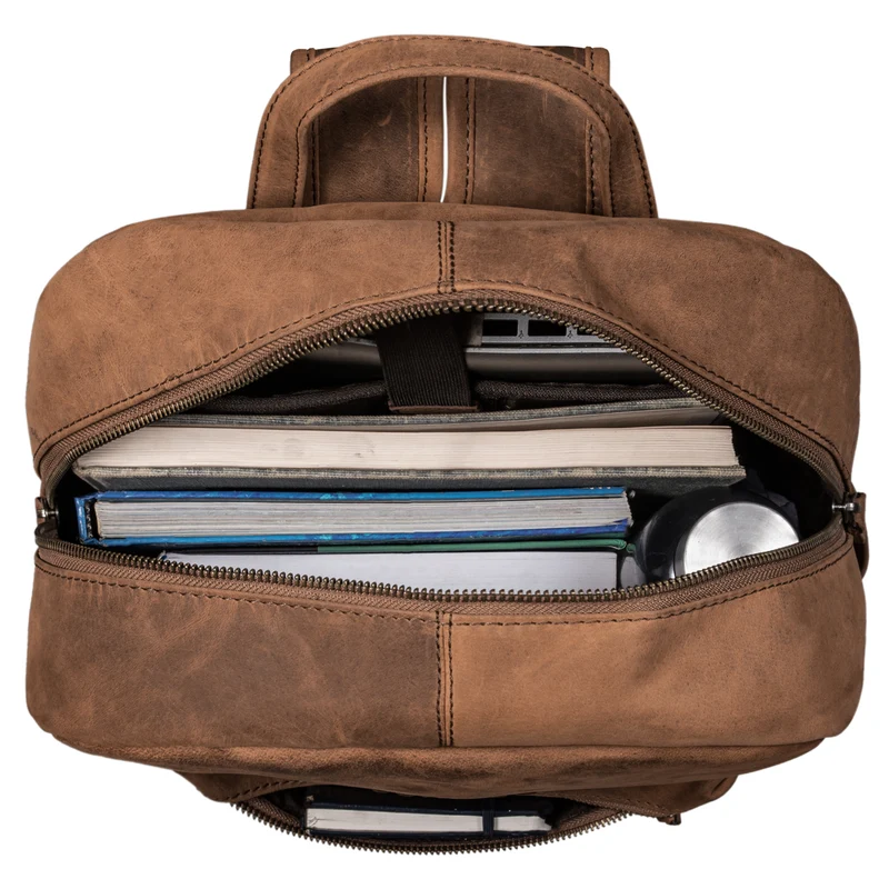 "Quincy" Lederrucksack mit Laptop-Fach 14 - 16 Zoll groß Leder Unisex
