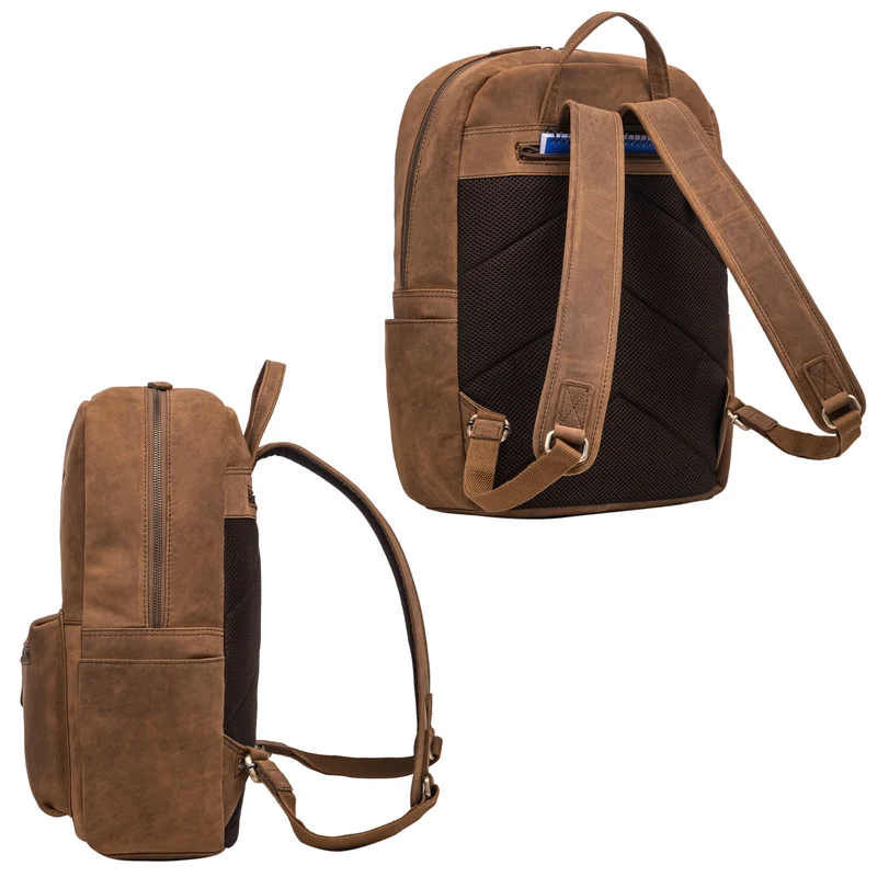 "Quincy" Lederrucksack mit Laptop-Fach 14 - 16 Zoll groß Leder Unisex