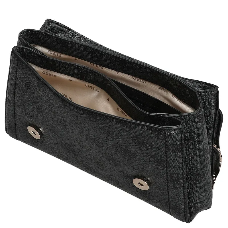 Guess Noelle II Convertible Xbody Flap - Umhängetasche 24 cm (coal logo)