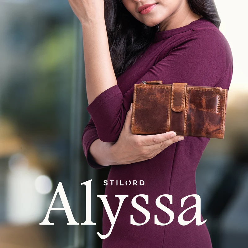 "Alyssa" Portemonnaie Handy Leder Damen