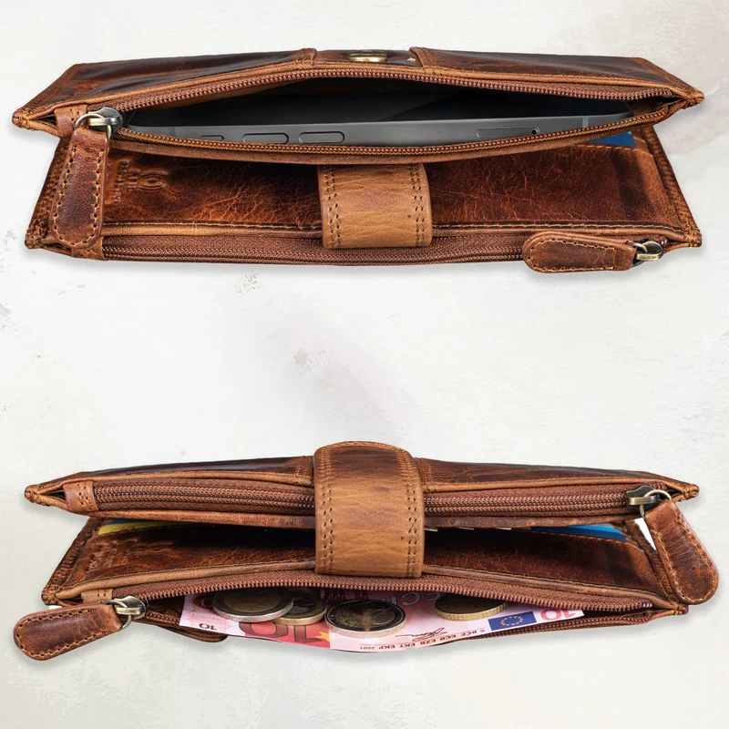 "Alyssa" Portemonnaie Handy Leder Damen
