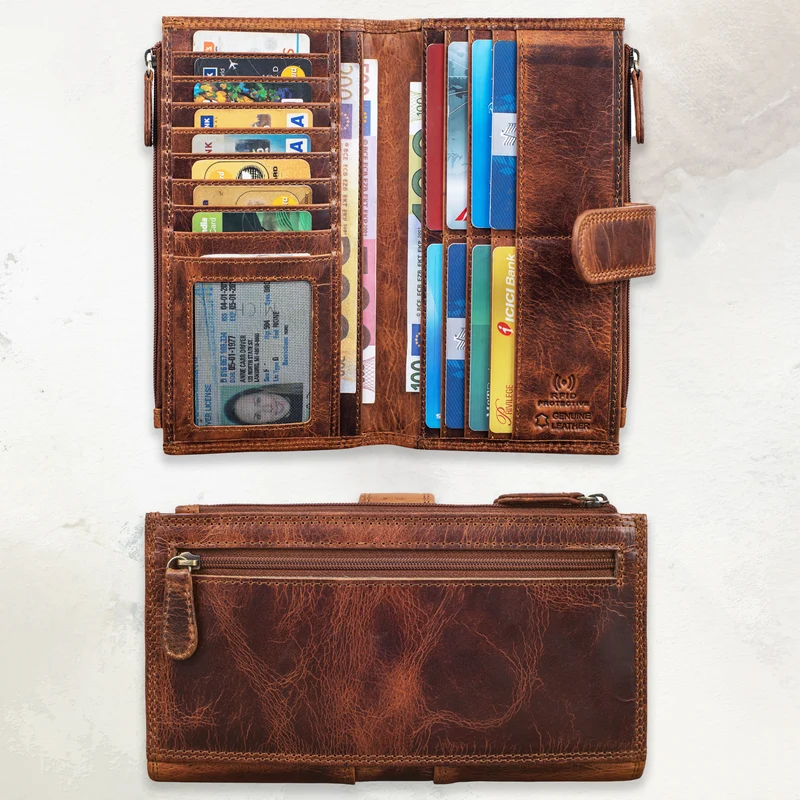 "Alyssa" Portemonnaie Handy Leder Damen