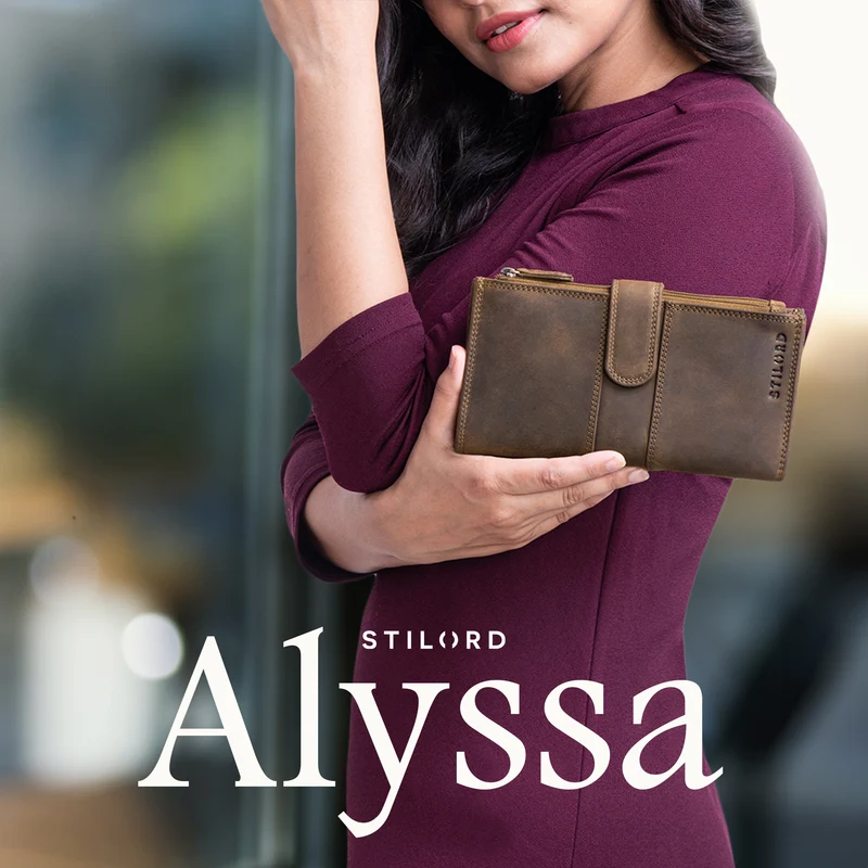 "Alyssa" Portemonnaie Handy Leder Damen