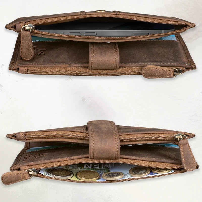 "Alyssa" Portemonnaie Handy Leder Damen