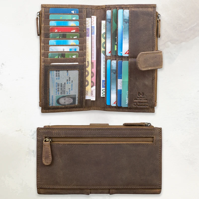 "Alyssa" Portemonnaie Handy Leder Damen