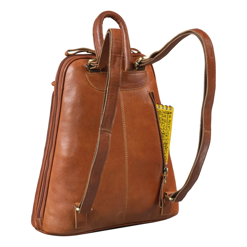 B-WARE "Martha" Lederrucksack Frauen Vintage