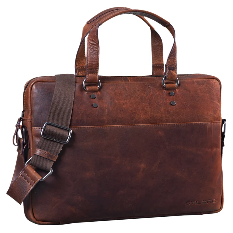 B-WARE "Cornelius" Leder Aktentasche 15.6 Zoll