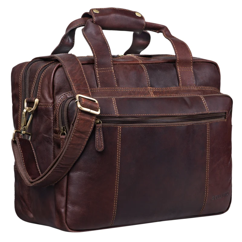 B-WARE "Experience" Vintage Lehrertasche Leder groß