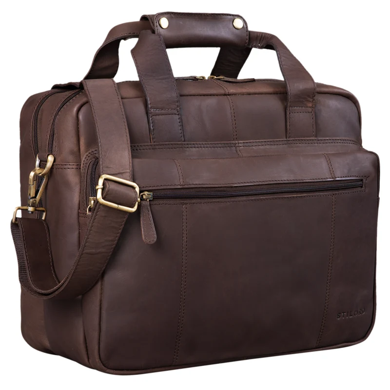 B-WARE "Experience" Vintage Lehrertasche Leder groß